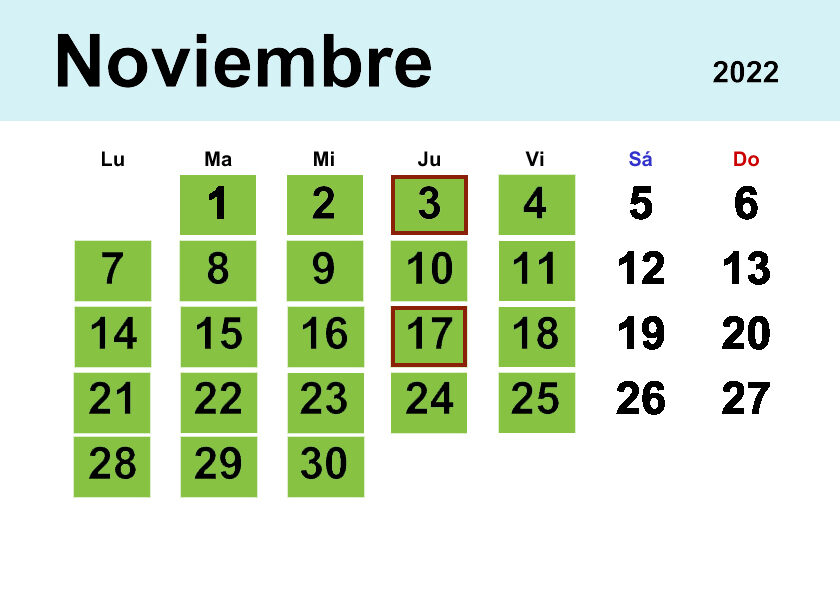 Calendario Asignaturas – Master Acaei Seimc